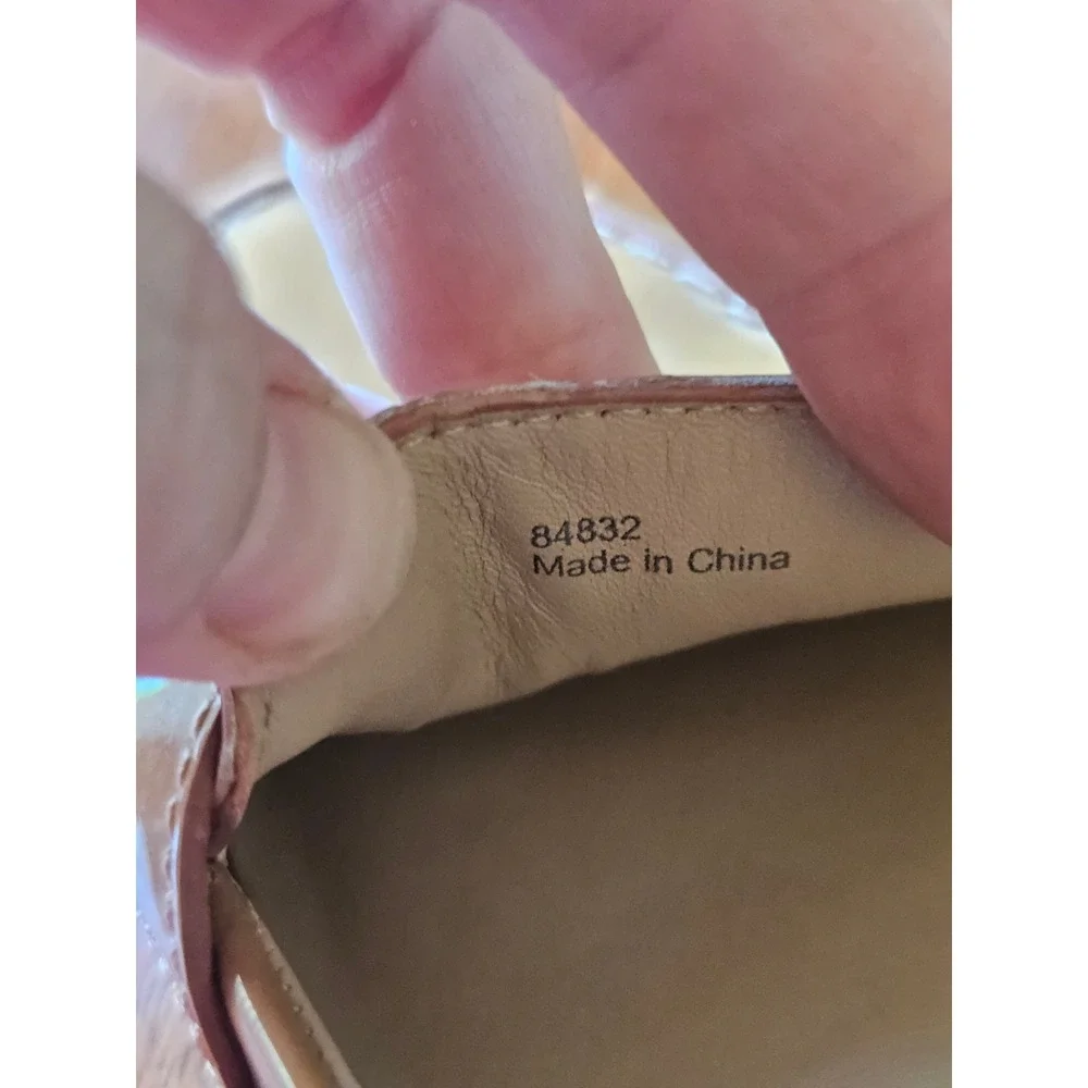 J.Crew Womens Patent Leather Penny Loafers Tan Nude Size 8.5 84832